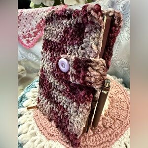 Handmade Crochet journal with Button